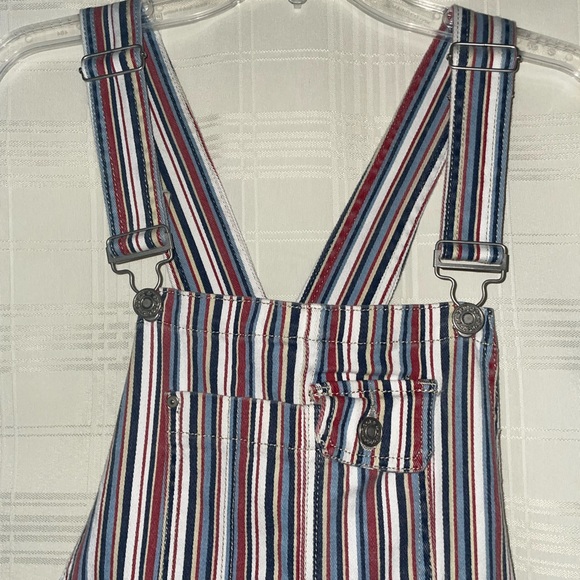 Striped Short Overalls - Picture 2 of 5